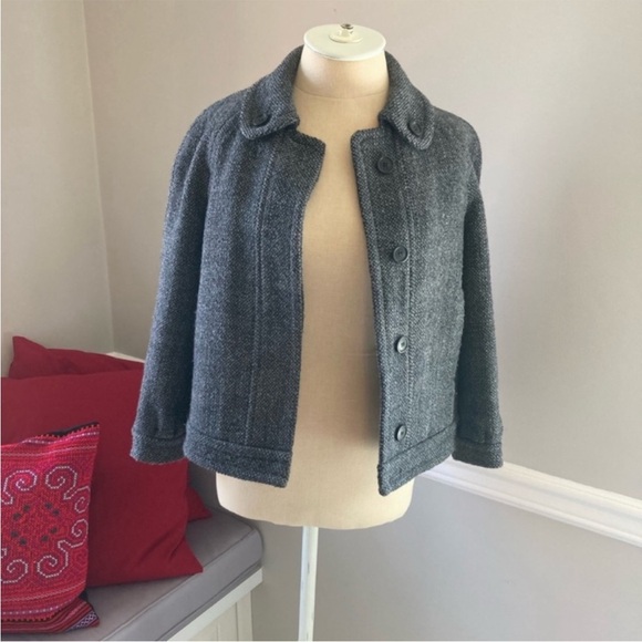 J. Crew Grey Tweed lined jacket - Picture 2 of 10